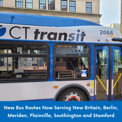 CTtransit is introducing new bus routes serving New Britain, Berlin, Meriden, Plainville, Southington and Stamford