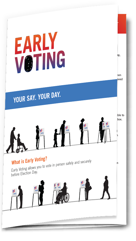 Early Voting - Trifold Brochure with Crop Marks
