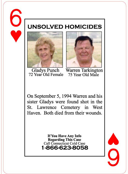 A $20,000 reward is offered in the homicides of Gladys Punch and Warren Tarkington.