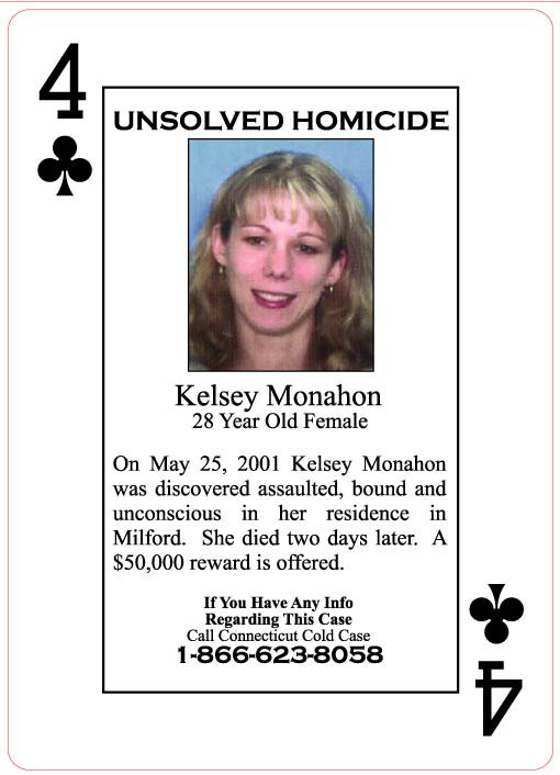 Kelsey Monahon was strangled in May 2001.