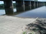 The ramp of the Bissell Bridge boat launch.