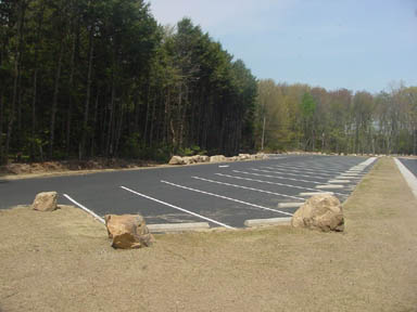The parking area for the Gardner Lake boat launch.