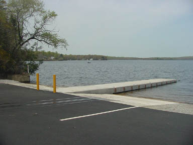 The ramp of the Gardner Lake boat launch.