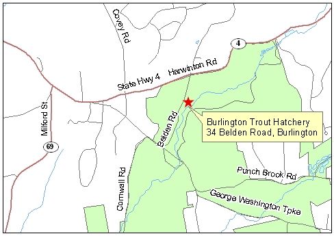 Map of Burlington Trout Hatchery