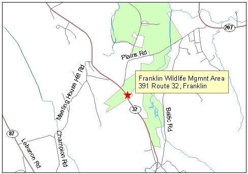 Map of Franklin Wildlife Management Area