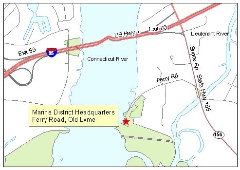 Map of DEP Marine Headquarters