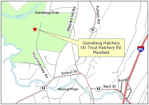 Map of Quinebaug Hatchery Ponds