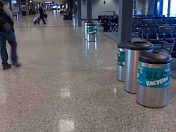 Salt Lake City Airport Recycling Bins.  Photo courtesy of Plan-it Friendly, LLC