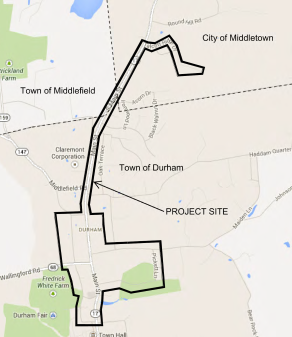 Durham Water Main Extension map