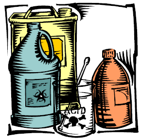 Image of small chemicals containers