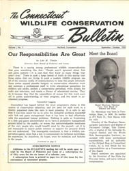 first issue of Connecticut Wildlife Conservation Bulletin