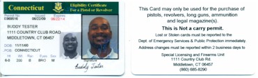 Pistol Revolver Eligibility Certificate Sample