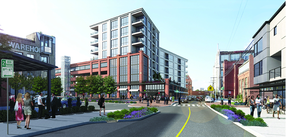 rendering of development potential along Bartholomew Avenue in Hartford, Connecticut