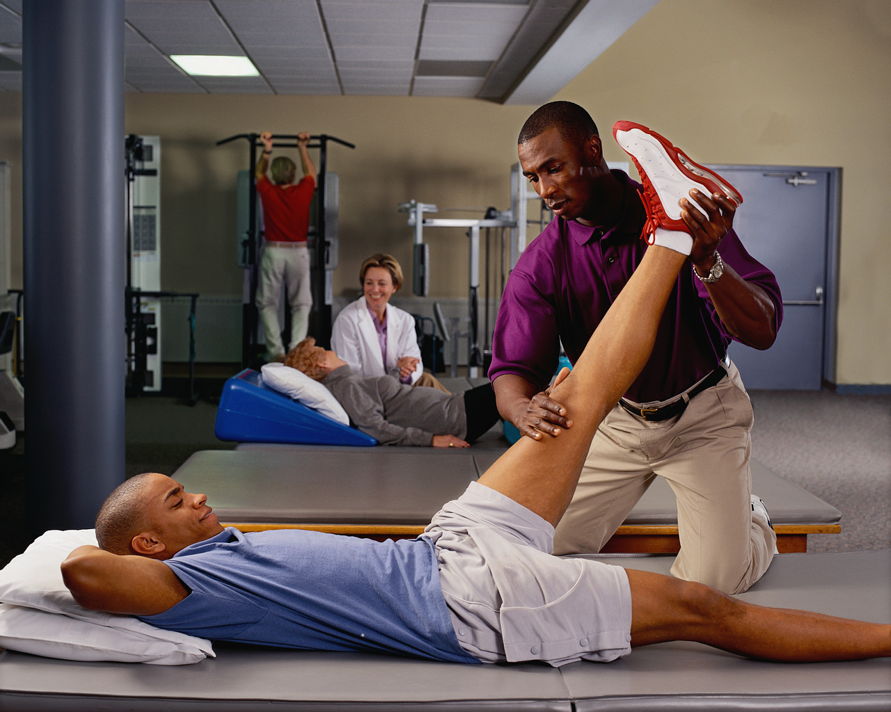 Patient receiving physical therapy