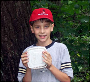 Image of Boy Letterboxing