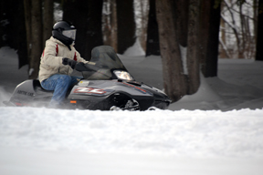 Image of Person Snowmobiling