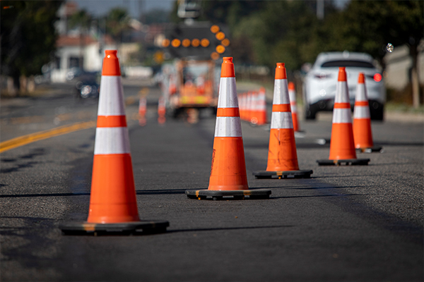 Why Obey The Orange - Traffic cones in a work zone