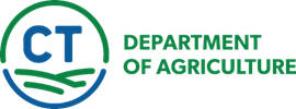 Logo for the Connecticut Department of Agriculture in green and blue