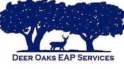 Deer Oaks EAP logo (deer walking in woods)