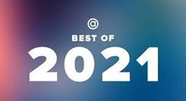 Best of 2021 in white lettering over a purple and blue background