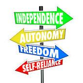 Self Determination with Arrows Independence, Autonomy, Freedom, Self-Reliance