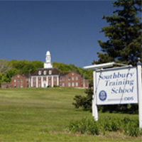 Southbury Training School Building with Sign