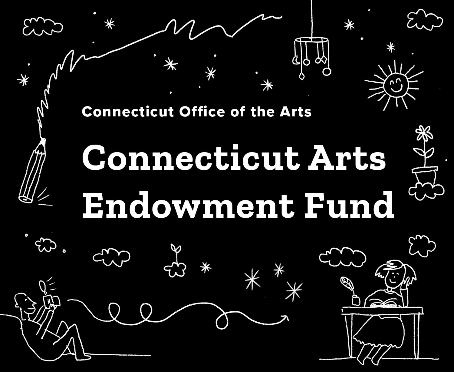 Black & White graphic for CT Arts Endowment program