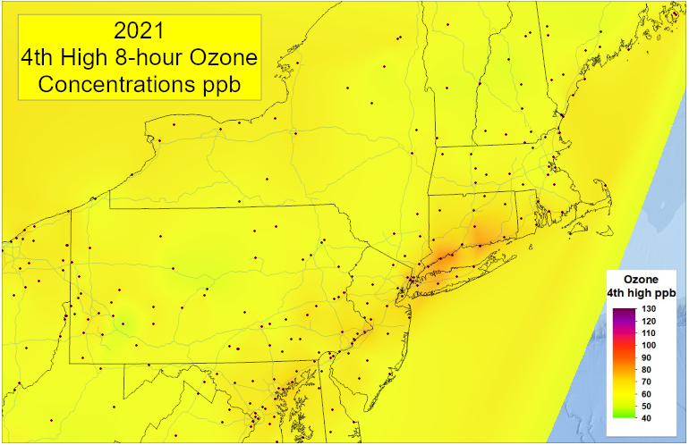 Latest Year Ozone 4th High
