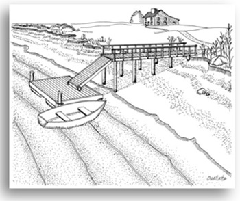 sketch of a private residential dock