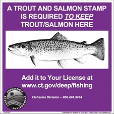 trout and salmon stamp required to keep sign
