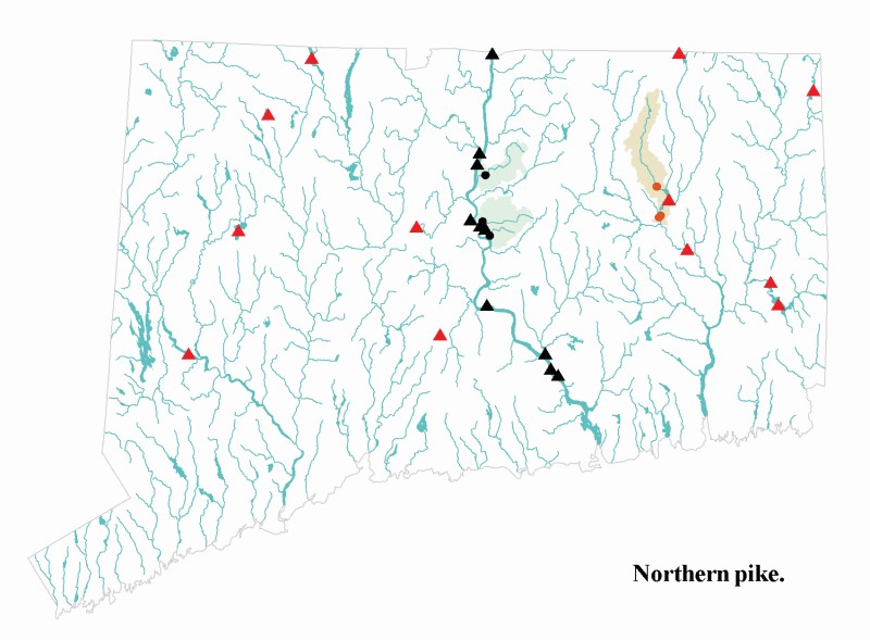 Northern Pike distribution map.