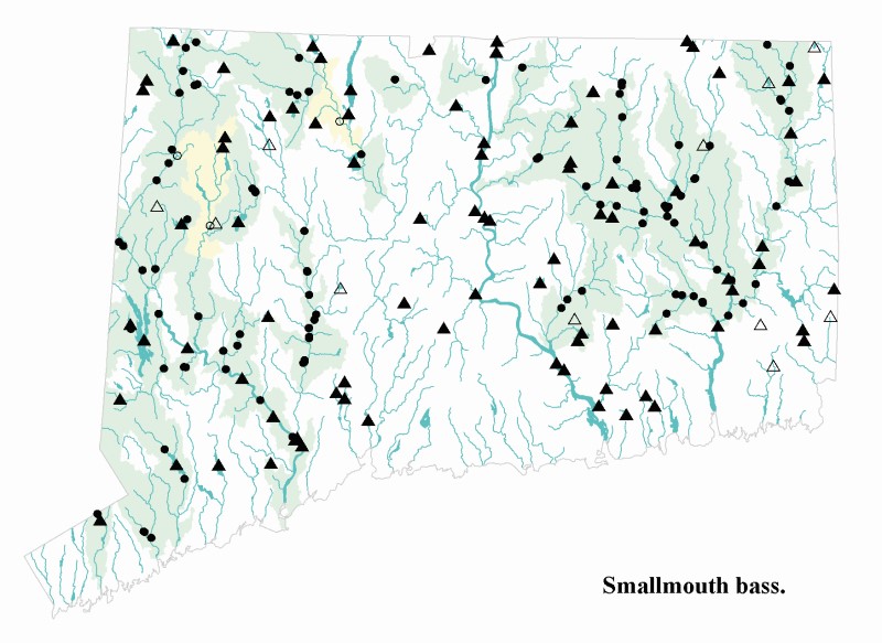 Smallmouth bass distribution map.