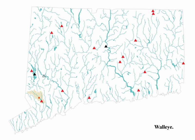 Walleye distribution map.
