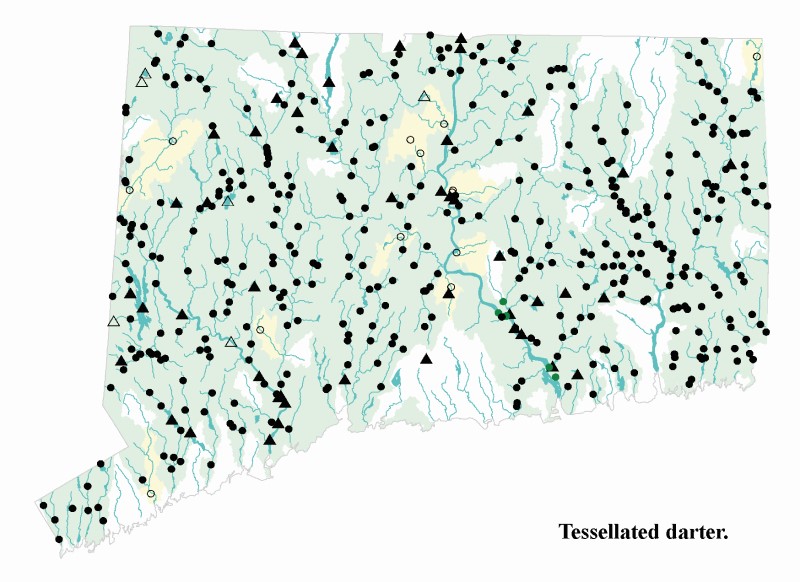Tessellated darter distribution map. 