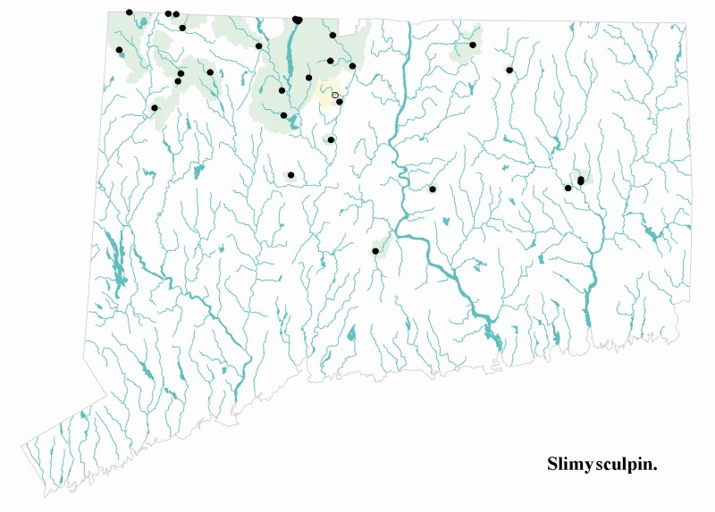 Slimy sculpin distribution map.
