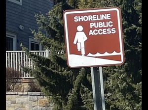Shoreline Public Access Sign