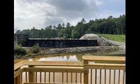 Pachaug Pond Dam Overview from Boat Launch