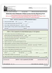 Inland Wetlands & Watercourses Agency Reporting Form