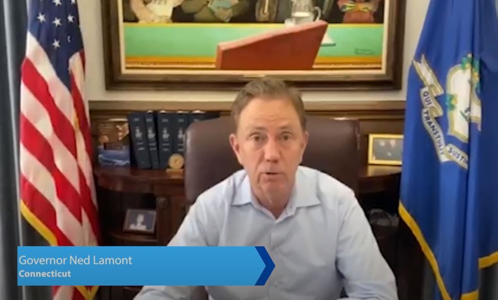 Image of Governor Ned Lamont with text "Governor Ned Lamont - Connecticut"