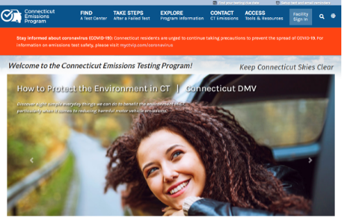 Connecticut Emissions Website Home Page