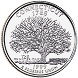 Connecticut kvartal omvendt, Charter Oak image