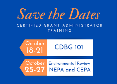CBDG CGA Training Save the dates
