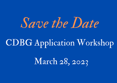 save the date for cdbg workshop