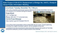 CTDOT VPIM, Project 0158-0219, Replacement of Bridge #04972, Green Farms Road over Sasco Brook in Westport