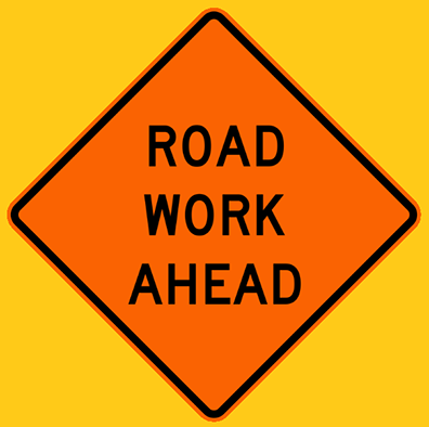 Road Work Ahead Sign Graphic