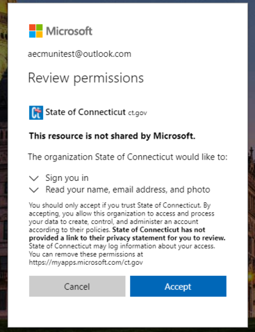 COMPASS Review Access Request Screenshot