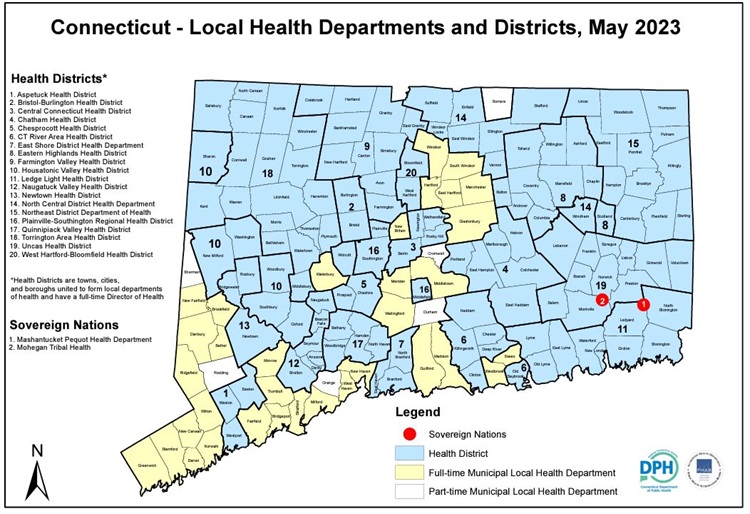 CT Local Health Departments and Districts, May 2023