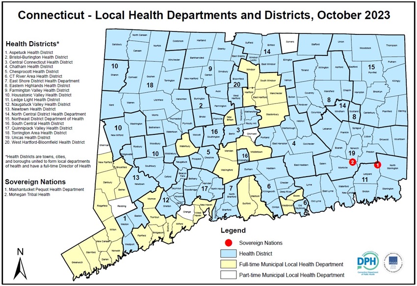 CT Local Health Departments and Districts, October 2023