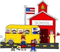 Clipart of school with children