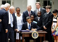 President Obama signing Tobacco Control Act